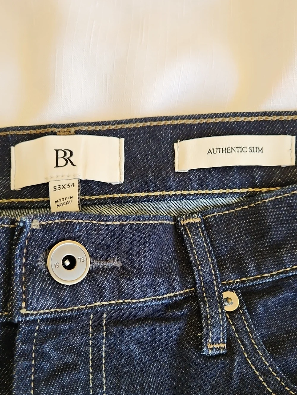 Banana Republic Dark Wash Men's Jeans - Authentic Slim 33x34